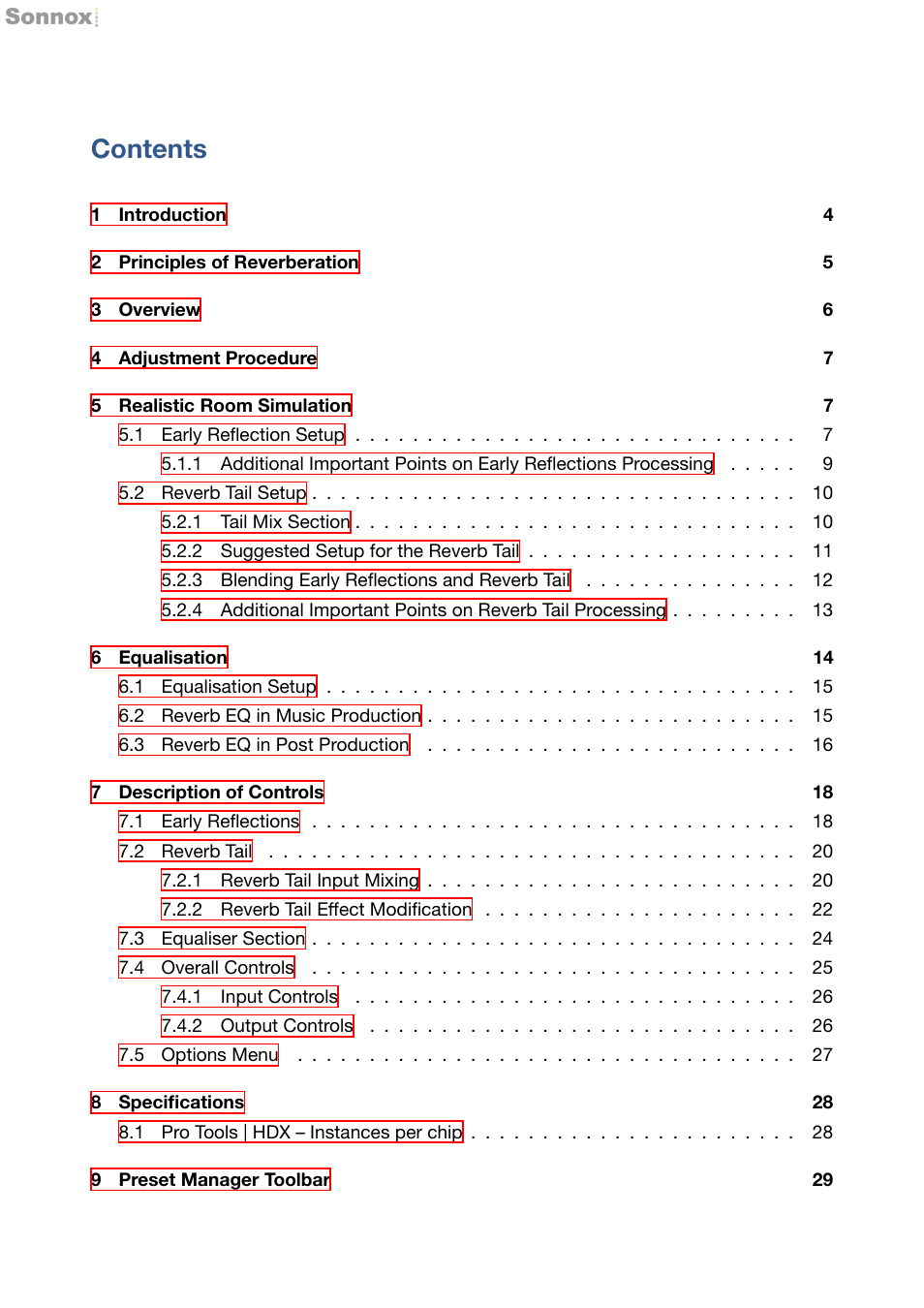 Sonnox Oxford Reverb User Manual | Page 2 / 31