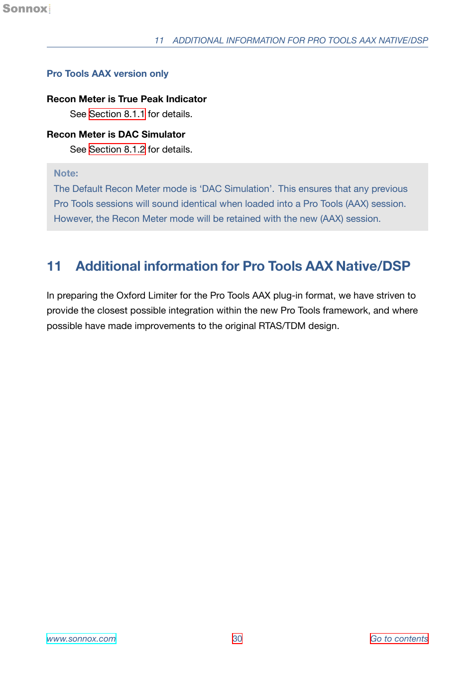 Sonnox Oxford Limiter User Manual | Page 30 / 40