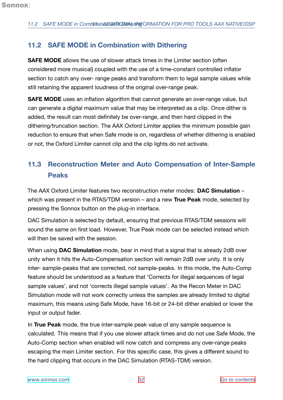 Sonnox Oxford Limiter User Manual | Page 32 / 40