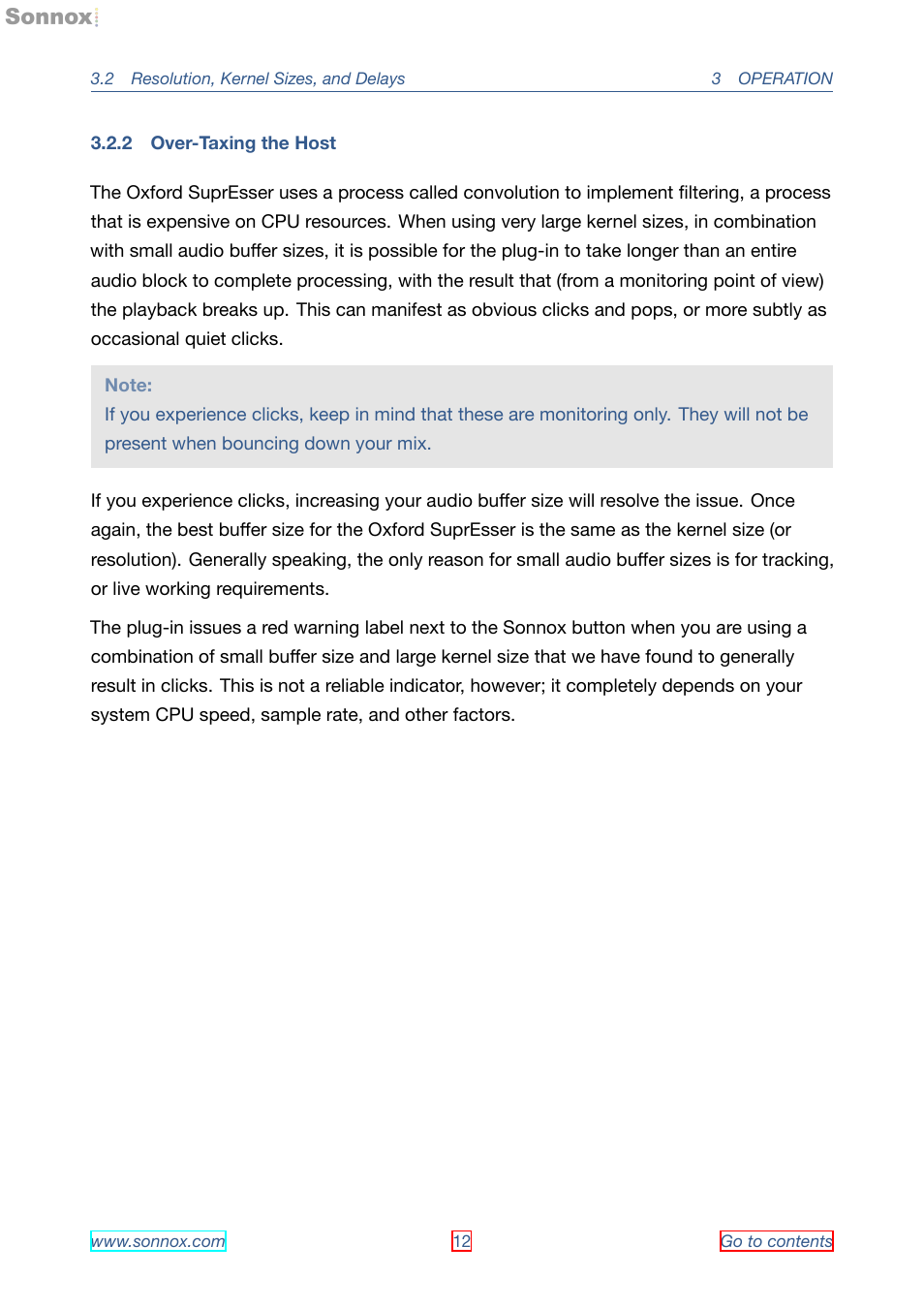 Over-taxing the host, 2 over-taxing the host | Sonnox Oxford SuprEsser User Manual | Page 12 / 41