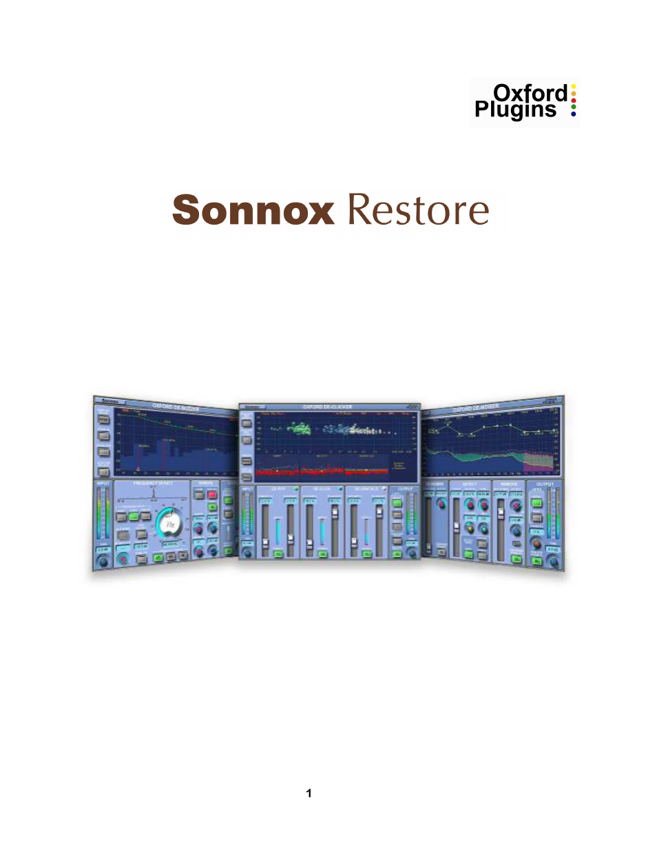 Sonnox Oxford Restore User Manual | 38 pages