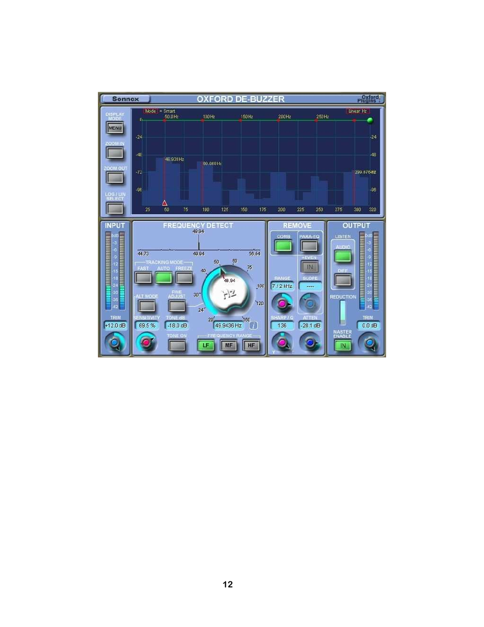 The oxford debuzzer | Sonnox Oxford Restore User Manual | Page 12 / 38