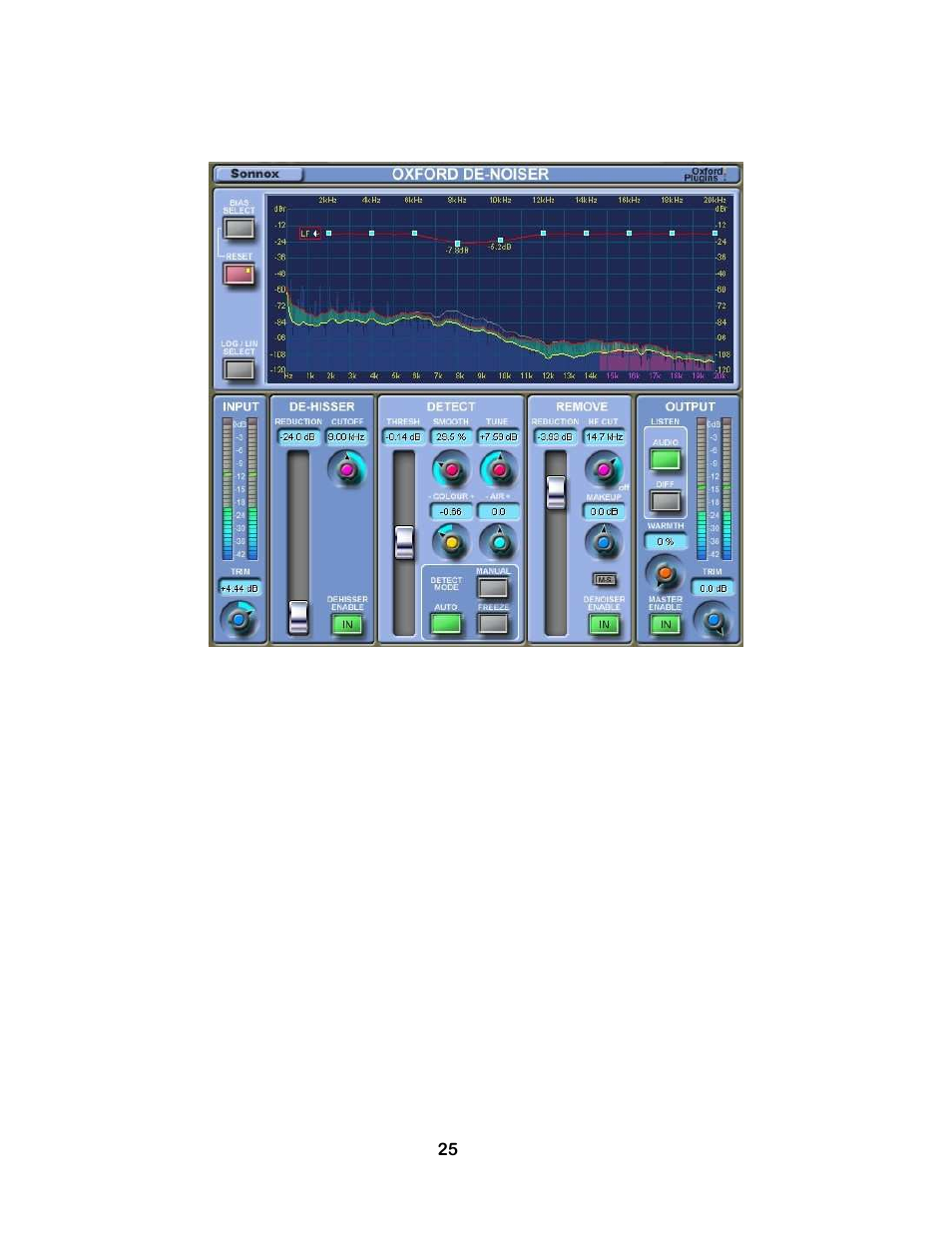 The oxford denoiser | Sonnox Oxford Restore User Manual | Page 25 / 38