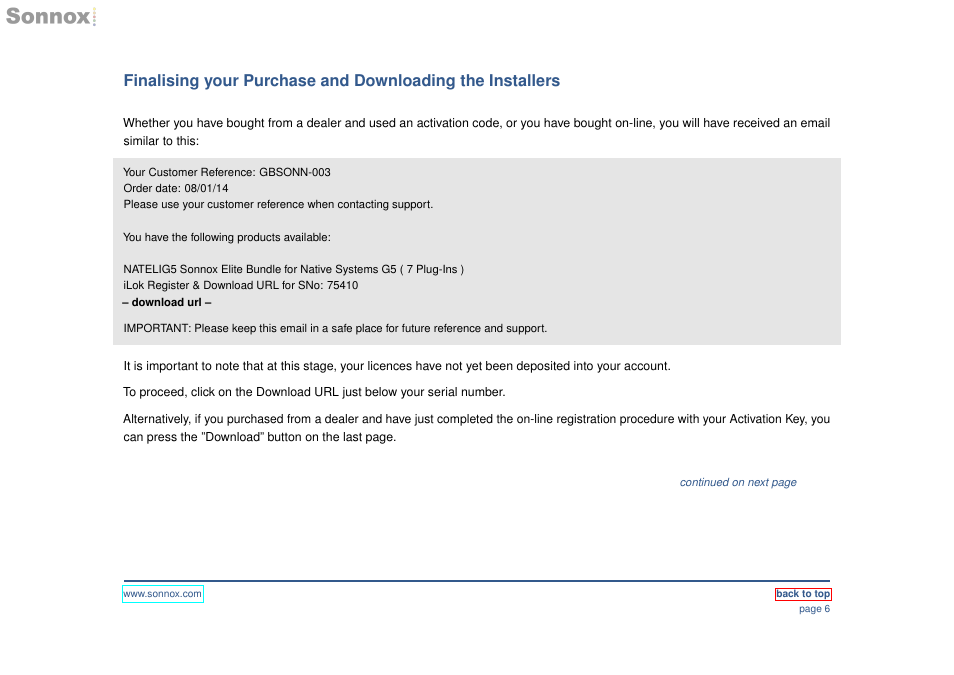 Sonnox Purchasing and Registering Sonnox Plug-Ins User Manual | Page 6 / 7