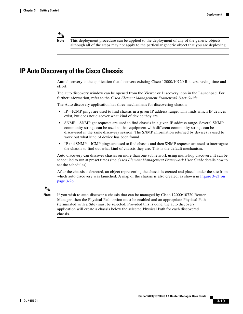 Ip auto discovery of the cisco chassis, Ip auto discovery of the cisco chassis” section on, Or t | Cisco 12000 User Manual | Page 19 / 60