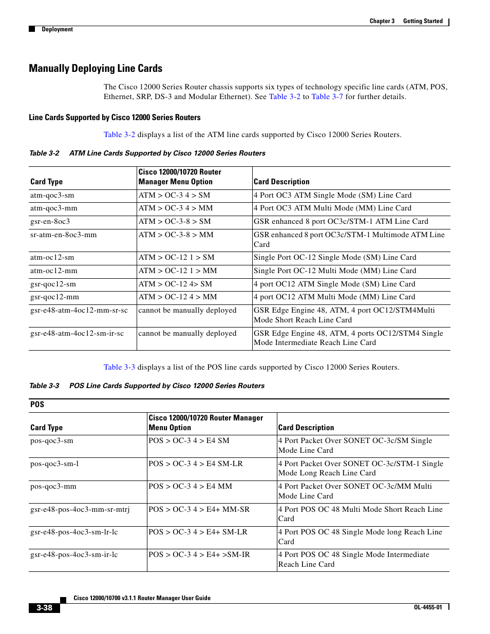 Manually deploying line cards | Cisco 12000 User Manual | Page 38 / 60