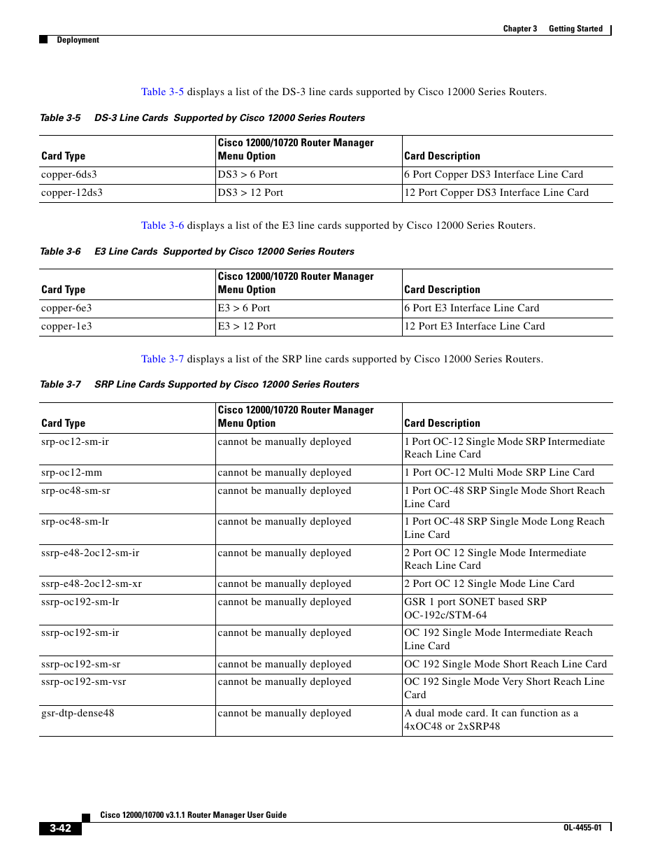 Table 3-7 | Cisco 12000 User Manual | Page 42 / 60