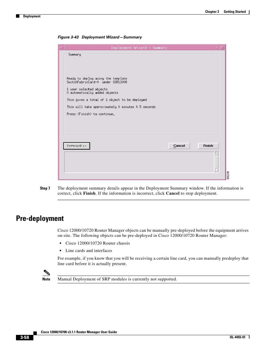Pre-deployment, Pre-deployment” section | Cisco 12000 User Manual | Page 58 / 60