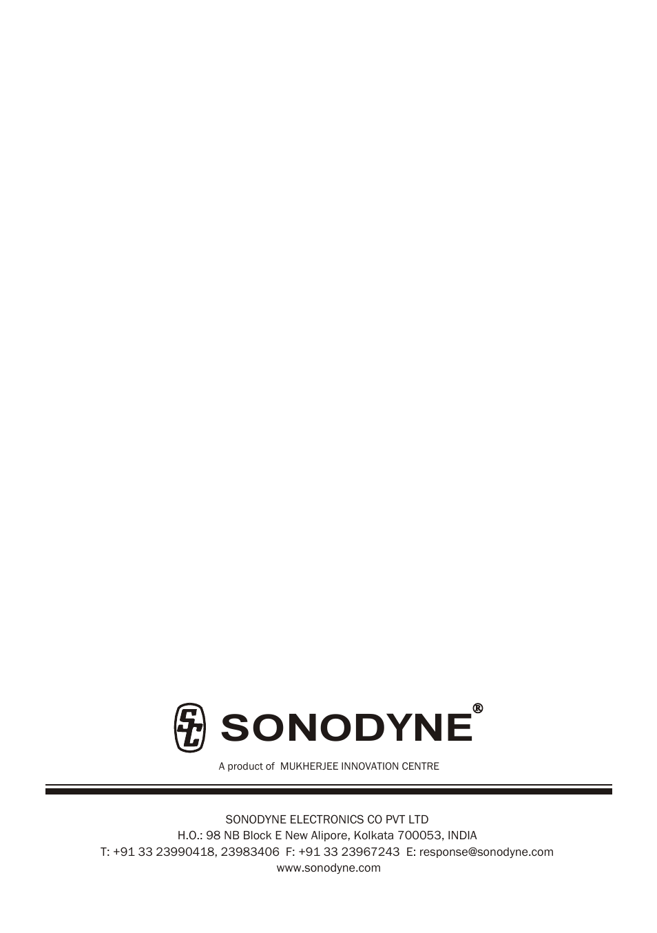 Dn y e | Sonodyne SBA 1202P User Manual | Page 18 / 18