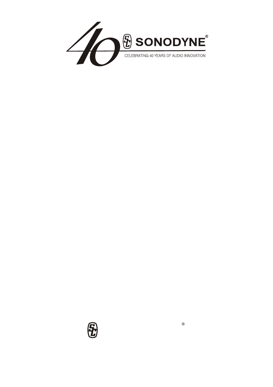 D n y e | Sonodyne Avant T1 User Manual | Page 8 / 8