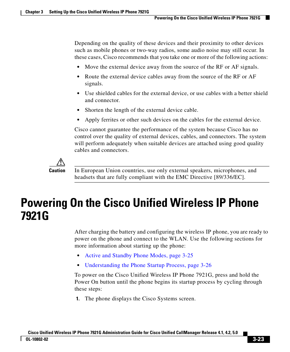 Cisco 7921G User Manual | Page 23 / 30