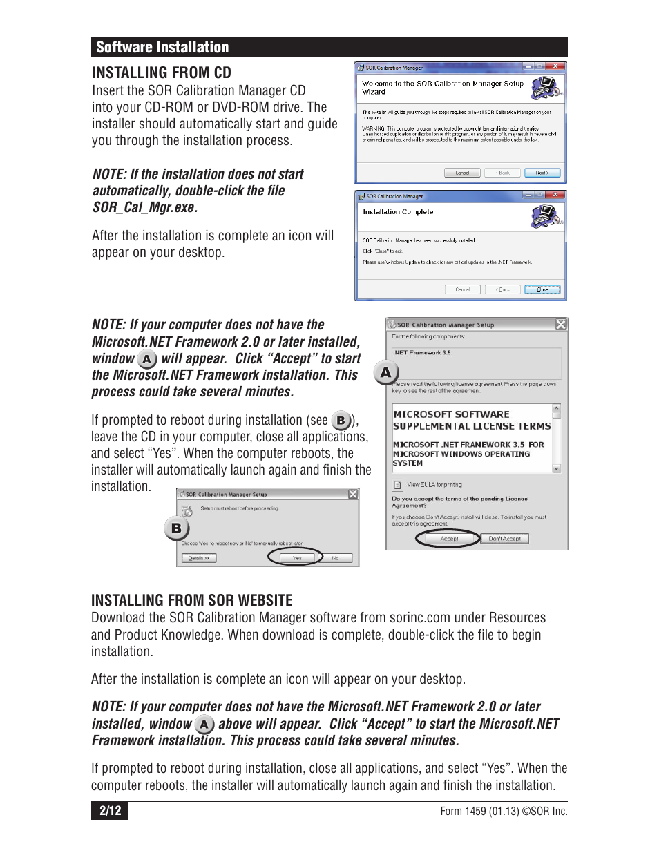 SOR Calibration Manager Software User Manual | Page 2 / 12