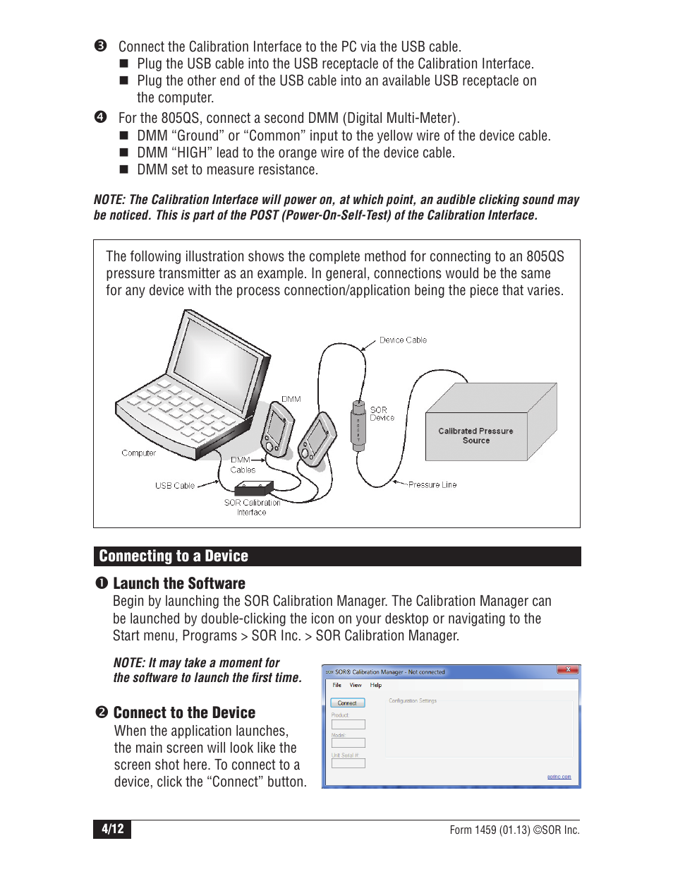 SOR Calibration Manager Software User Manual | Page 4 / 12