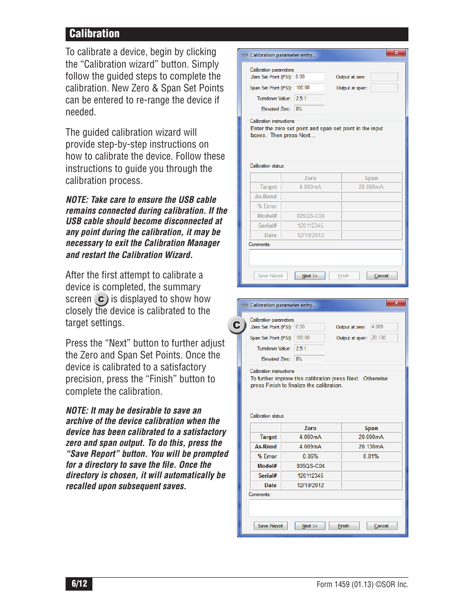 SOR Calibration Manager Software User Manual | Page 6 / 12