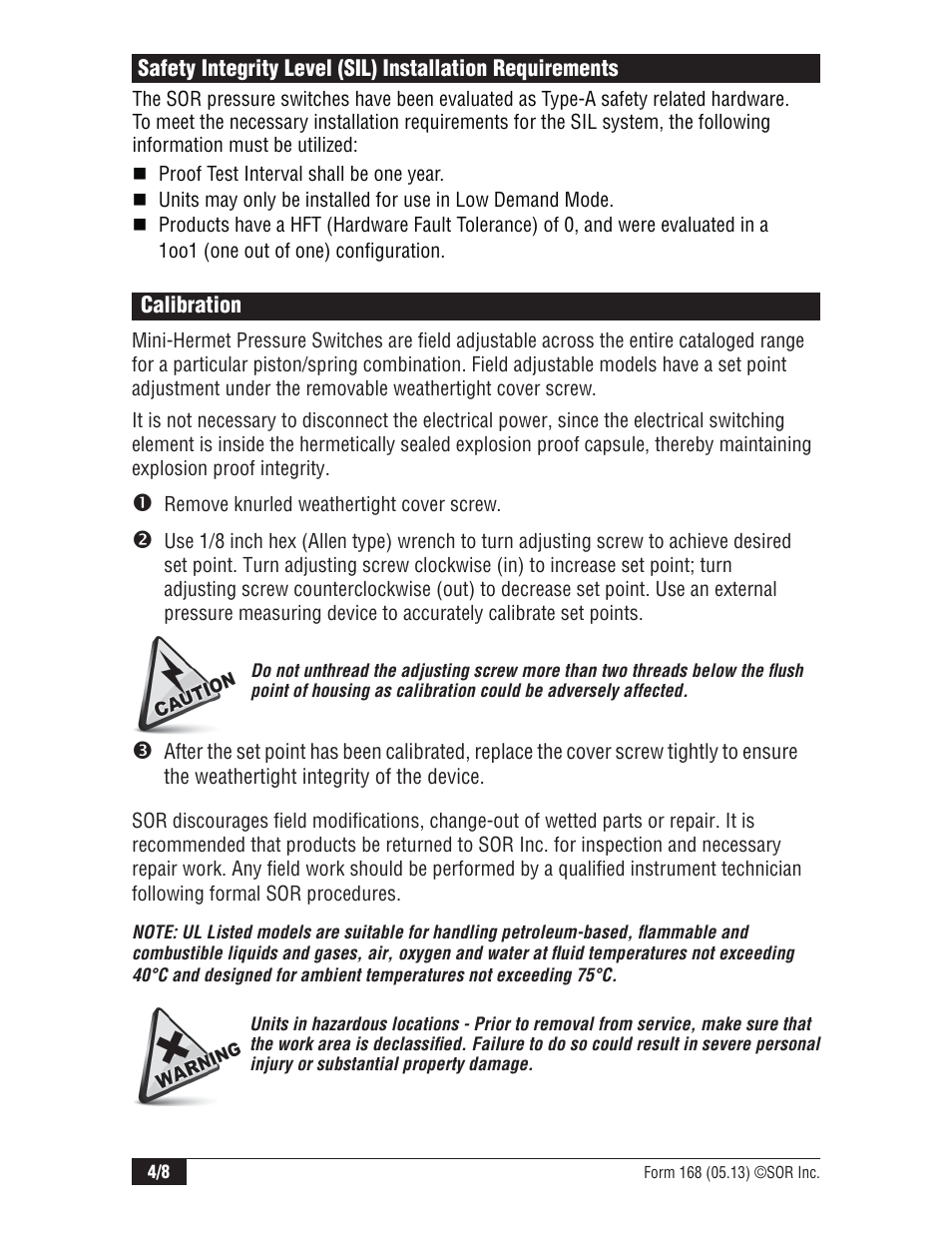 SOR Mini-Hermet User Manual | Page 4 / 8