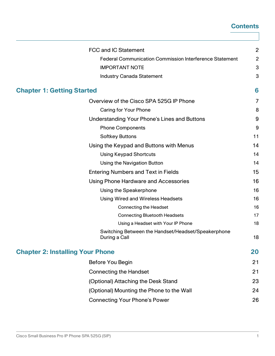 Cisco Cisco Small Business Pro IP Phones SPA 525G User Manual | Page 4 / 104