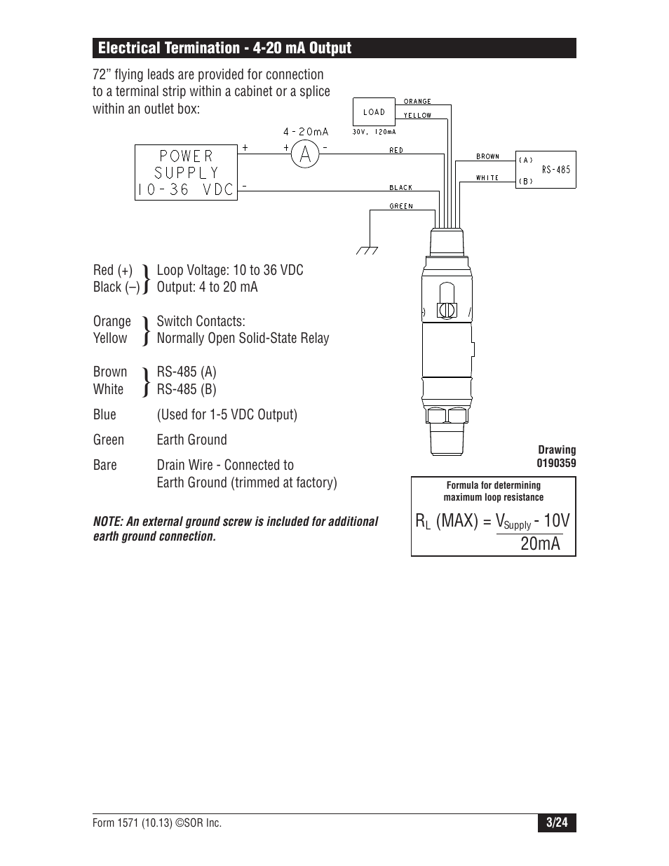 SOR 815PT Smart Pressure Transmitter User Manual | Page 3 / 24