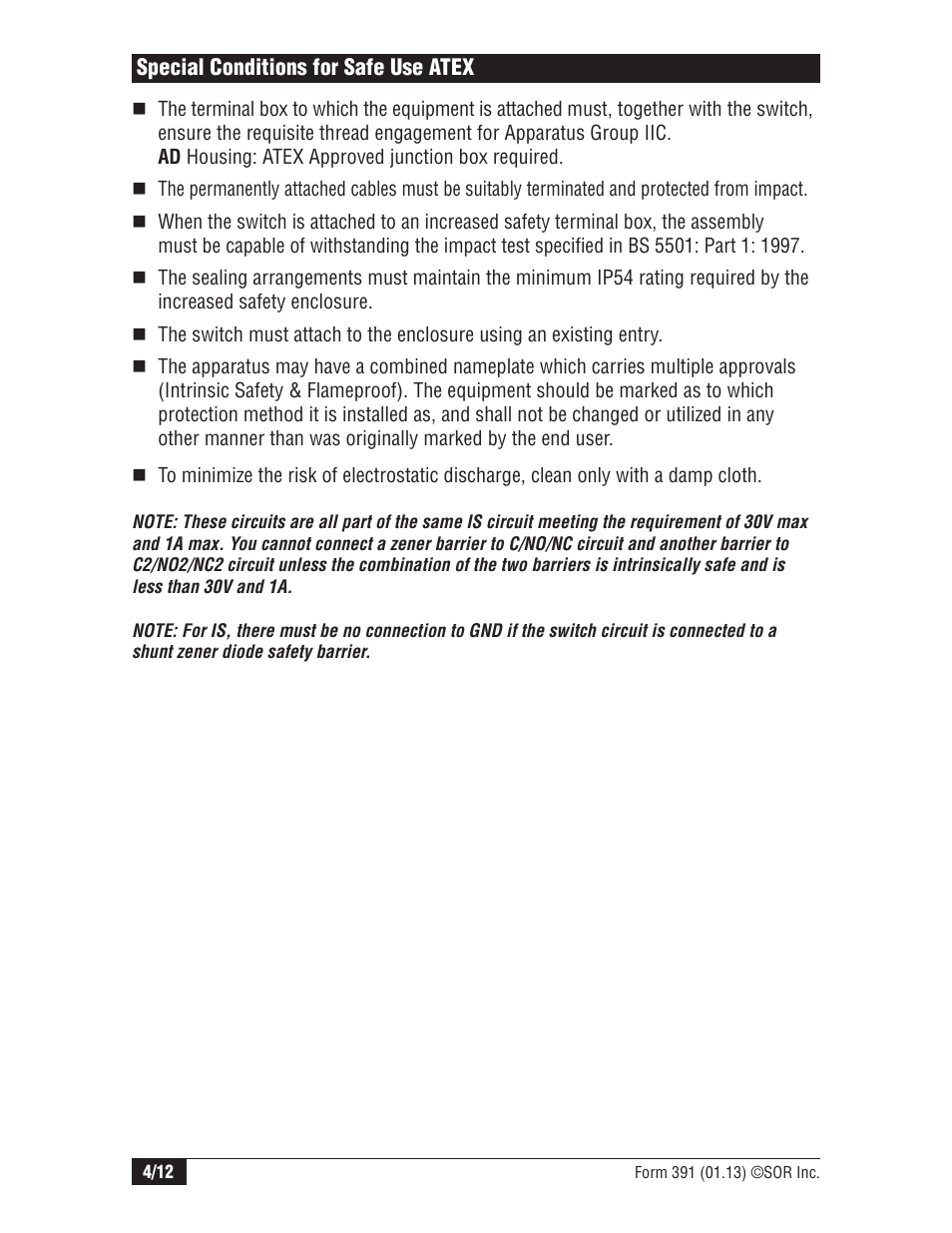 SOR High Static Operation User Manual | Page 4 / 12