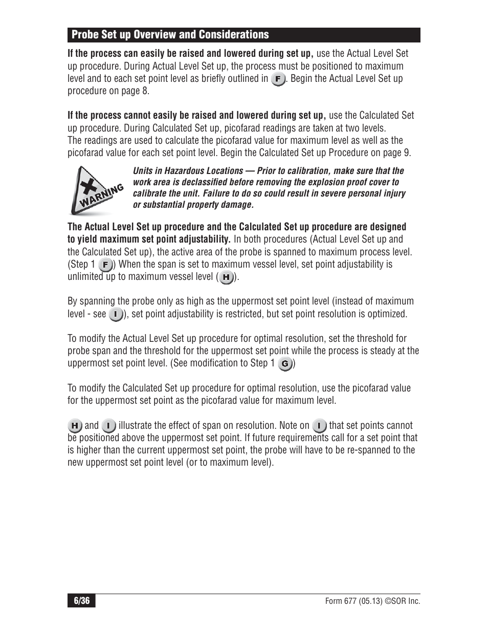 SOR Multi Point RF Level Switch User Manual | Page 6 / 36