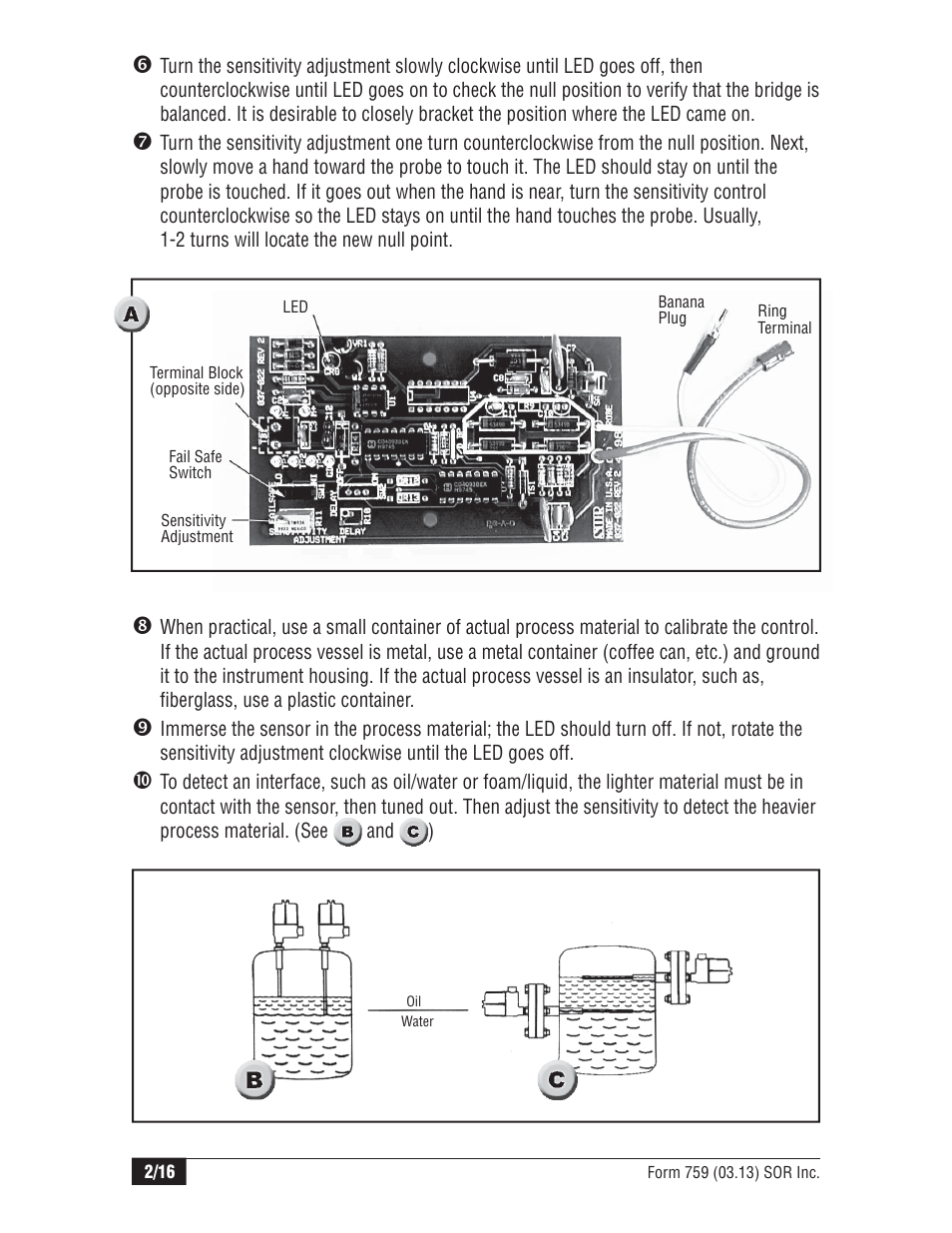 SOR Single Point RF Level Switch User Manual | Page 2 / 16