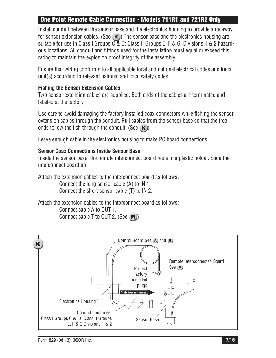 SOR Single Point Ultrasonic Level Switch User Manual | Page 7 / 16