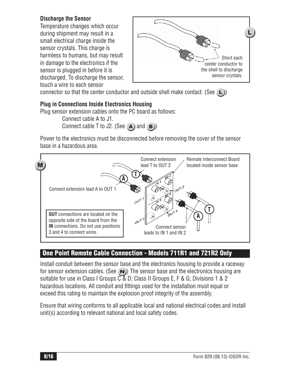 SOR Single Point Ultrasonic Level Switch User Manual | Page 8 / 16