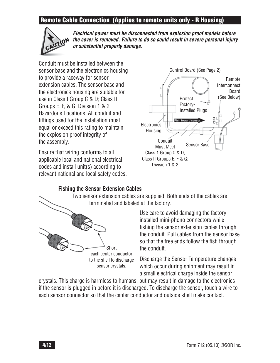 SOR Single Point Ultrasonic Level Switch User Manual | Page 4 / 12