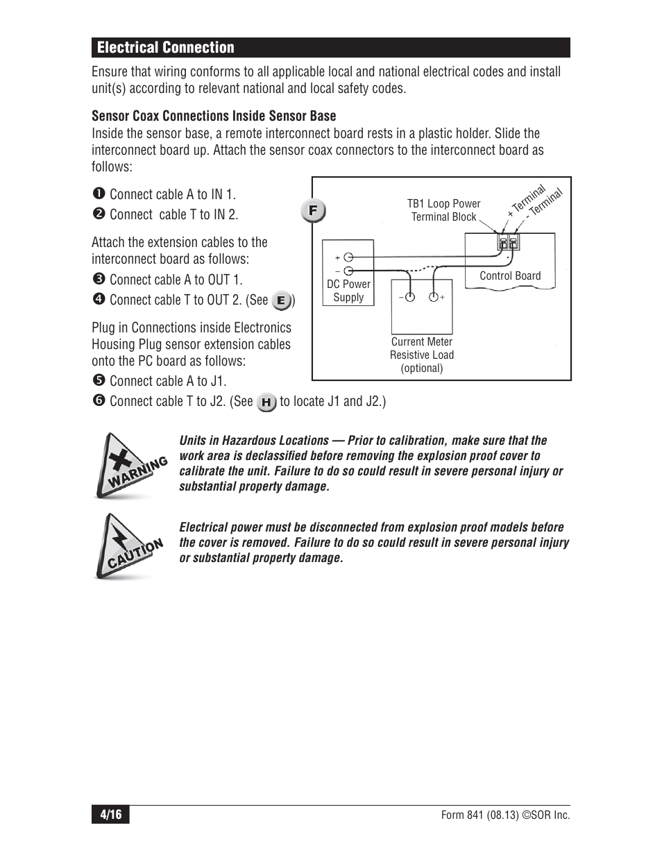 SOR Single Point Ultrasonic Level Switch User Manual | Page 4 / 16