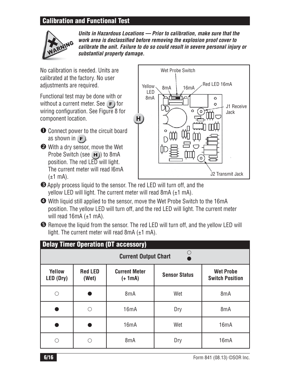 SOR Single Point Ultrasonic Level Switch User Manual | Page 6 / 16