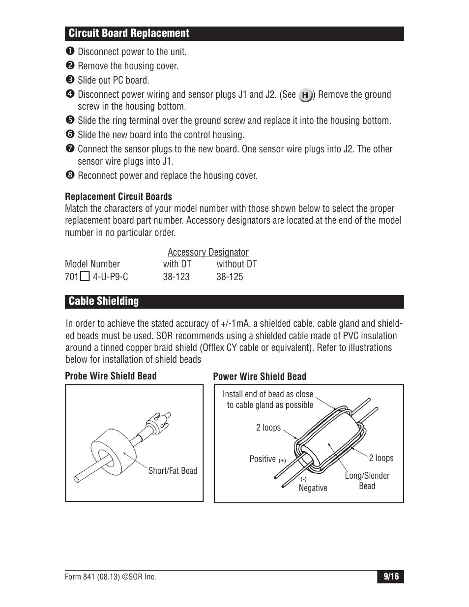 SOR Single Point Ultrasonic Level Switch User Manual | Page 9 / 16