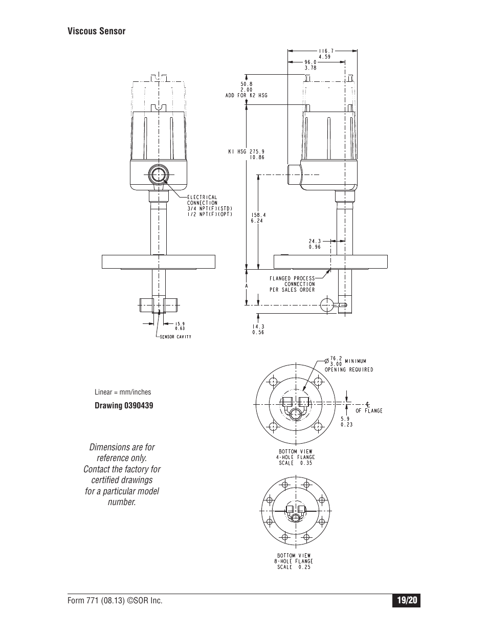 SOR Single Point Ultrasonic Level Switch User Manual | Page 19 / 20