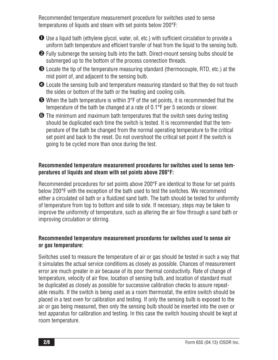 SOR TA Nuclear Qualified Temperature Switch User Manual | Page 2 / 8