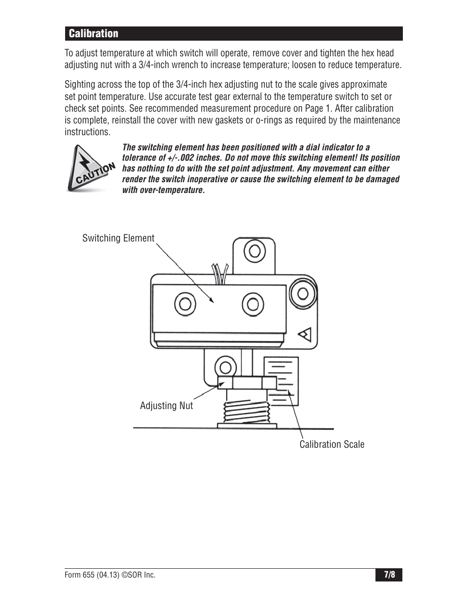 SOR TA Nuclear Qualified Temperature Switch User Manual | Page 7 / 8