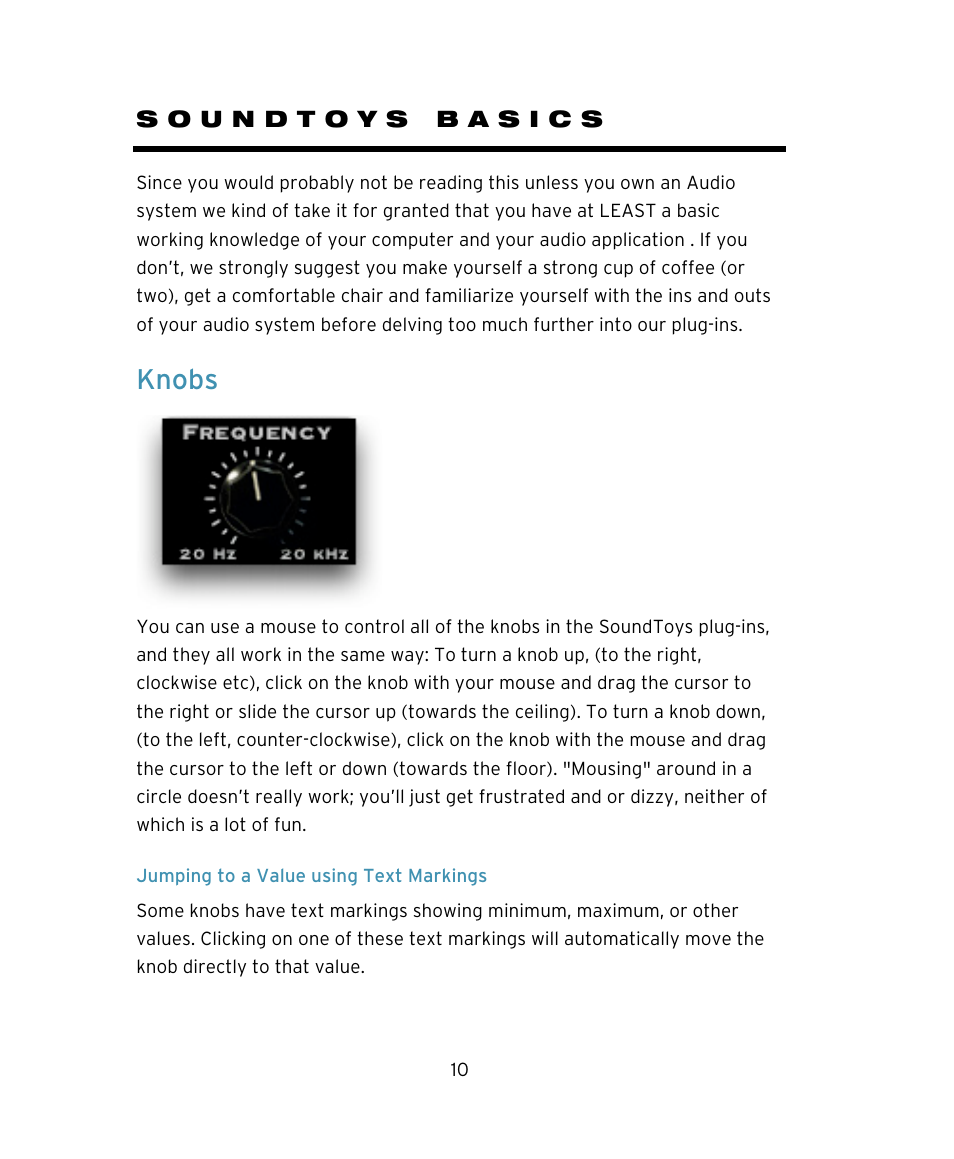 Knobs | Soundtoys Native FX User Manual | Page 10 / 24