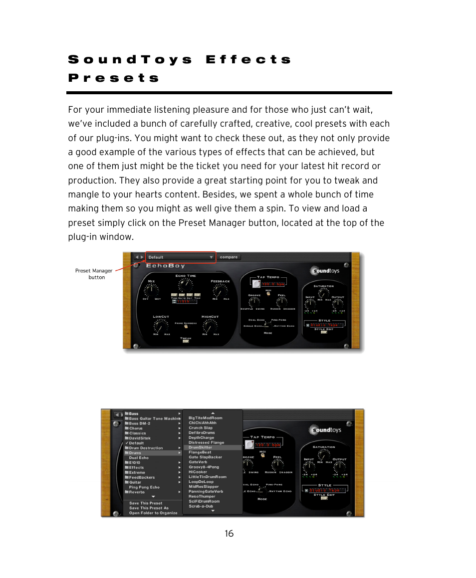 Soundtoys Native FX User Manual | Page 16 / 24
