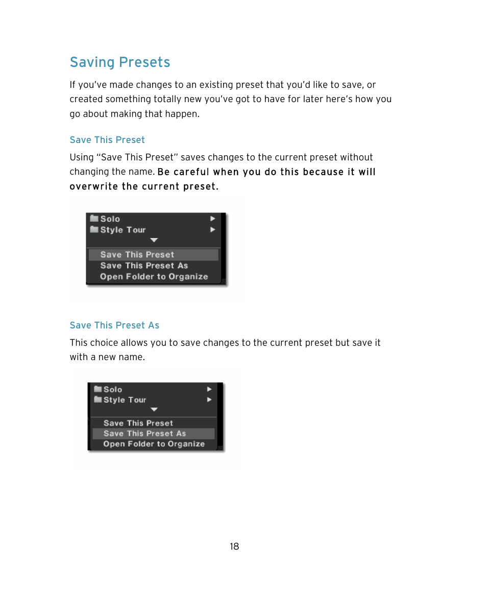 Saving presets | Soundtoys Native FX User Manual | Page 18 / 24