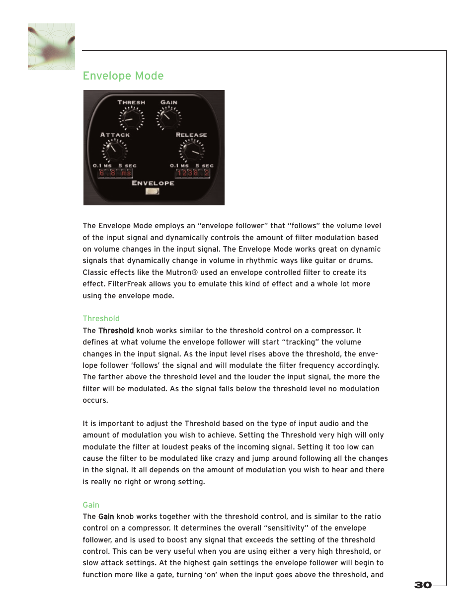 Envelope mode | Soundtoys FilterFreak User Manual | Page 30 / 41