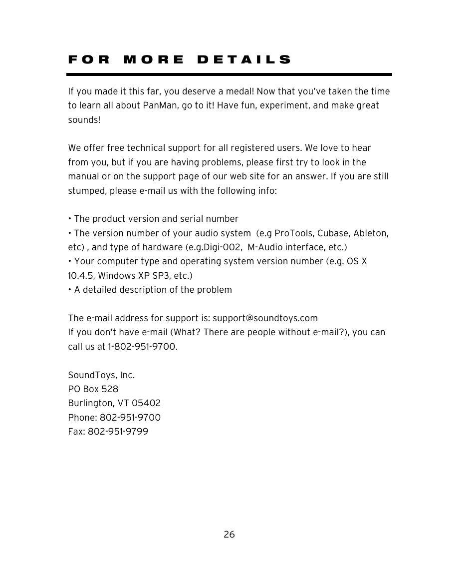 Soundtoys PanMan User Manual | Page 26 / 27