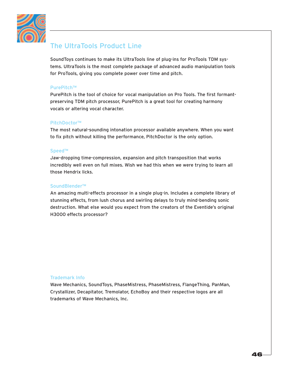 The ultratools product line | Soundtoys PhaseMistress User Manual | Page 46 / 46