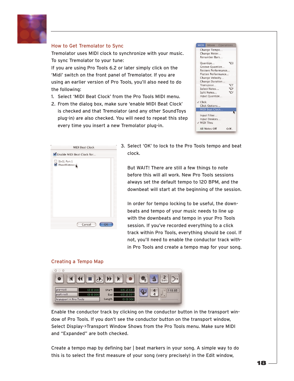 Creating a tempo map | Soundtoys Tremolator User Manual | Page 18 / 36
