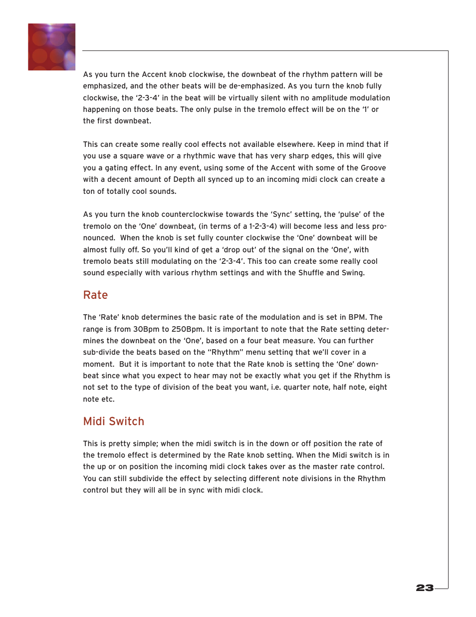 Rate, Midi switch | Soundtoys Tremolator User Manual | Page 23 / 36