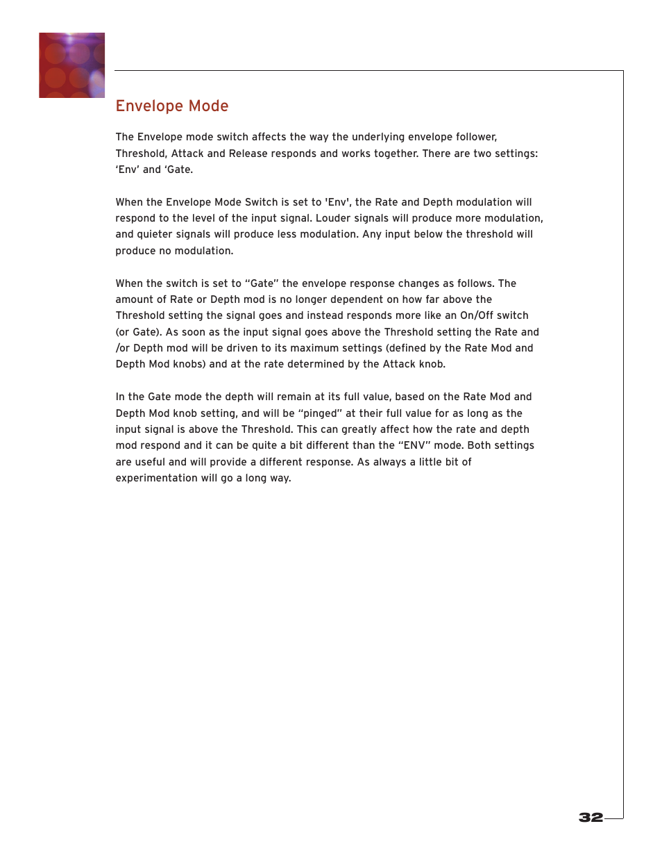 Envelope mode | Soundtoys Tremolator User Manual | Page 32 / 36