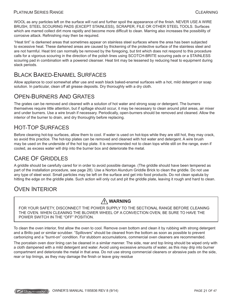 Southbend P32N-TT User Manual | Page 21 / 54