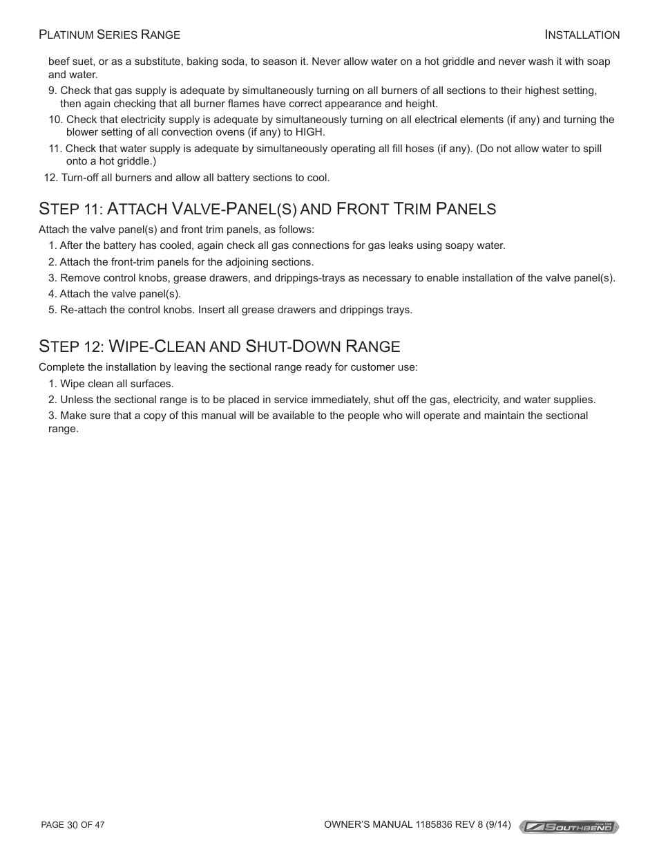 Southbend P32N-TT User Manual | Page 30 / 54