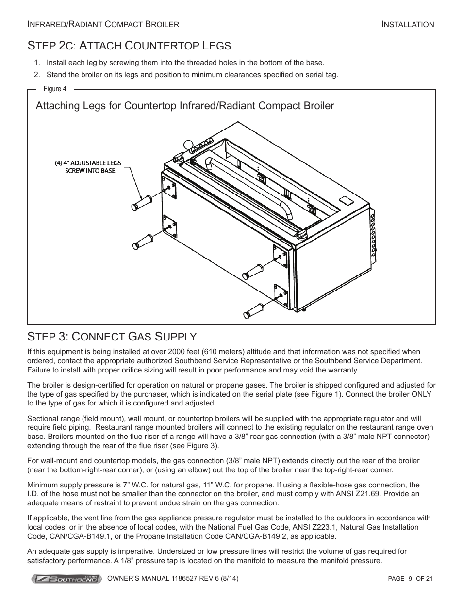 Southbend Infrared/Radiant Broilers User Manual | Page 9 / 21