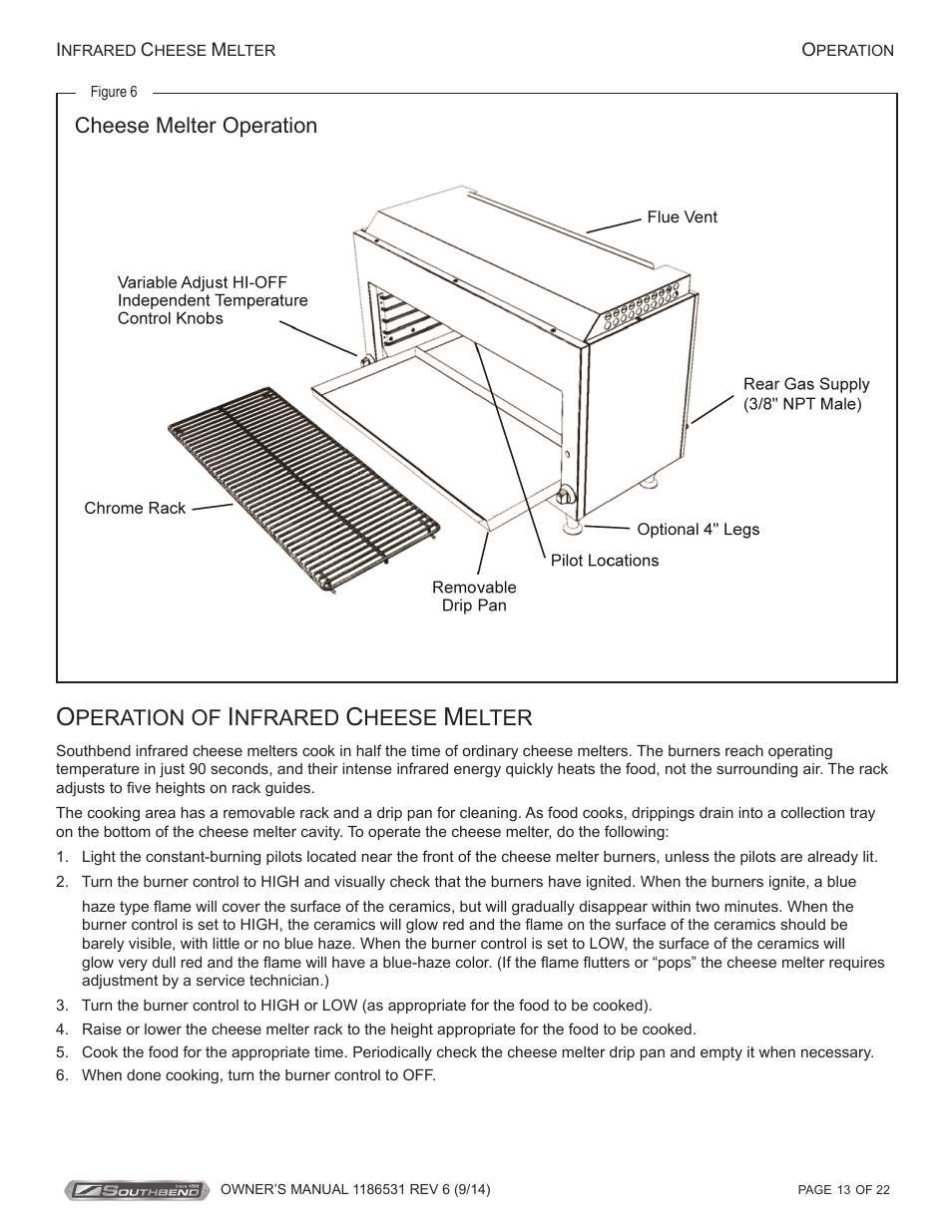 Southbend Cheese Melters User Manual | Page 13 / 22
