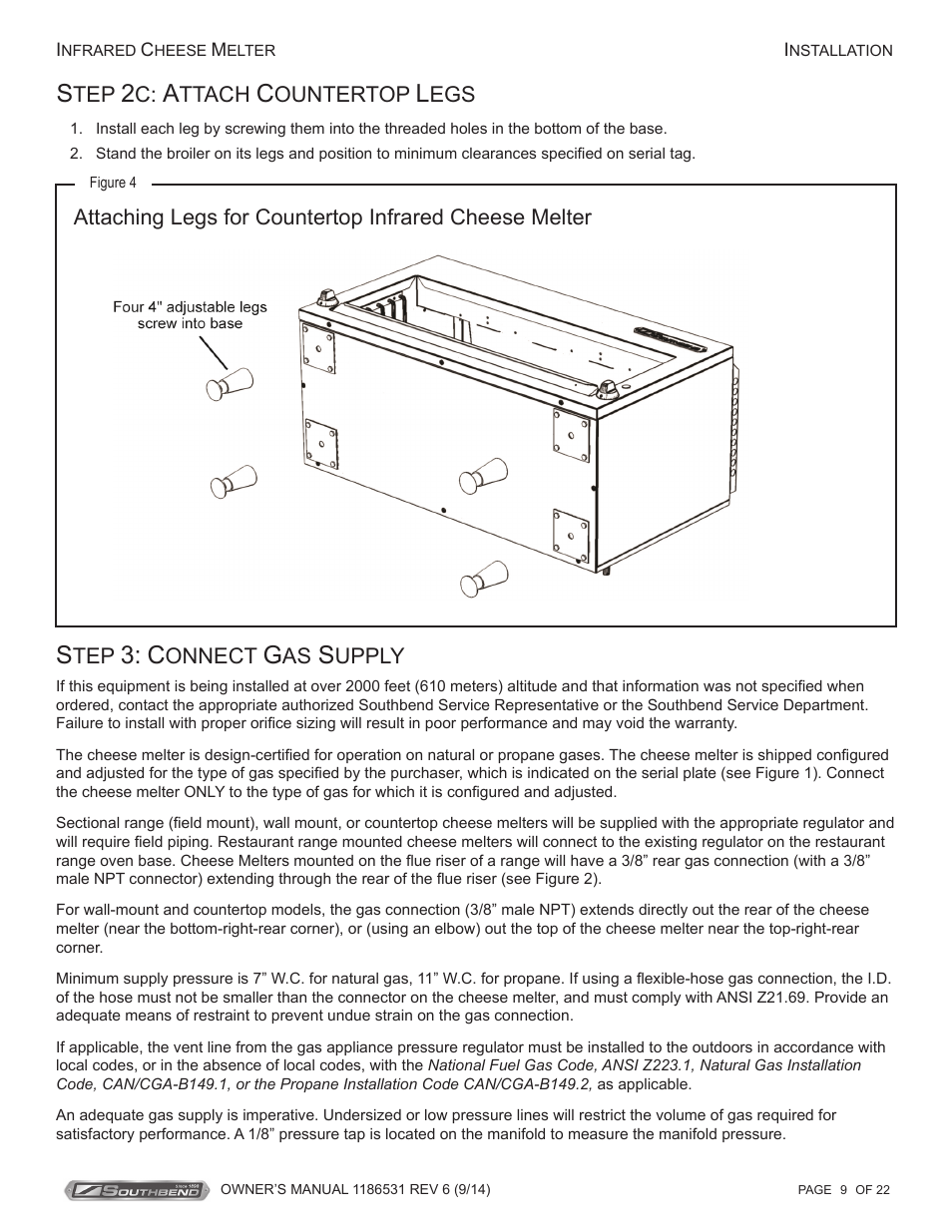 Southbend Cheese Melters User Manual | Page 9 / 22
