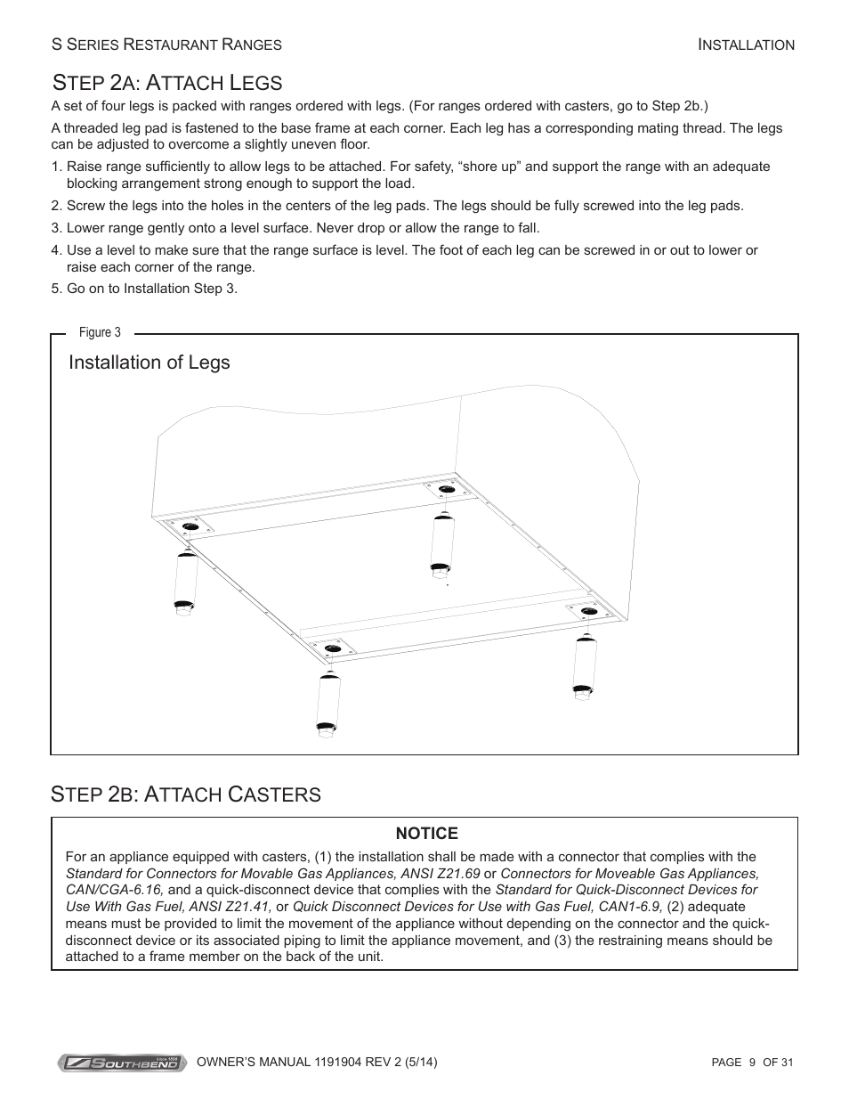 Southbend S Series Restaurant Ranges User Manual | Page 9 / 31