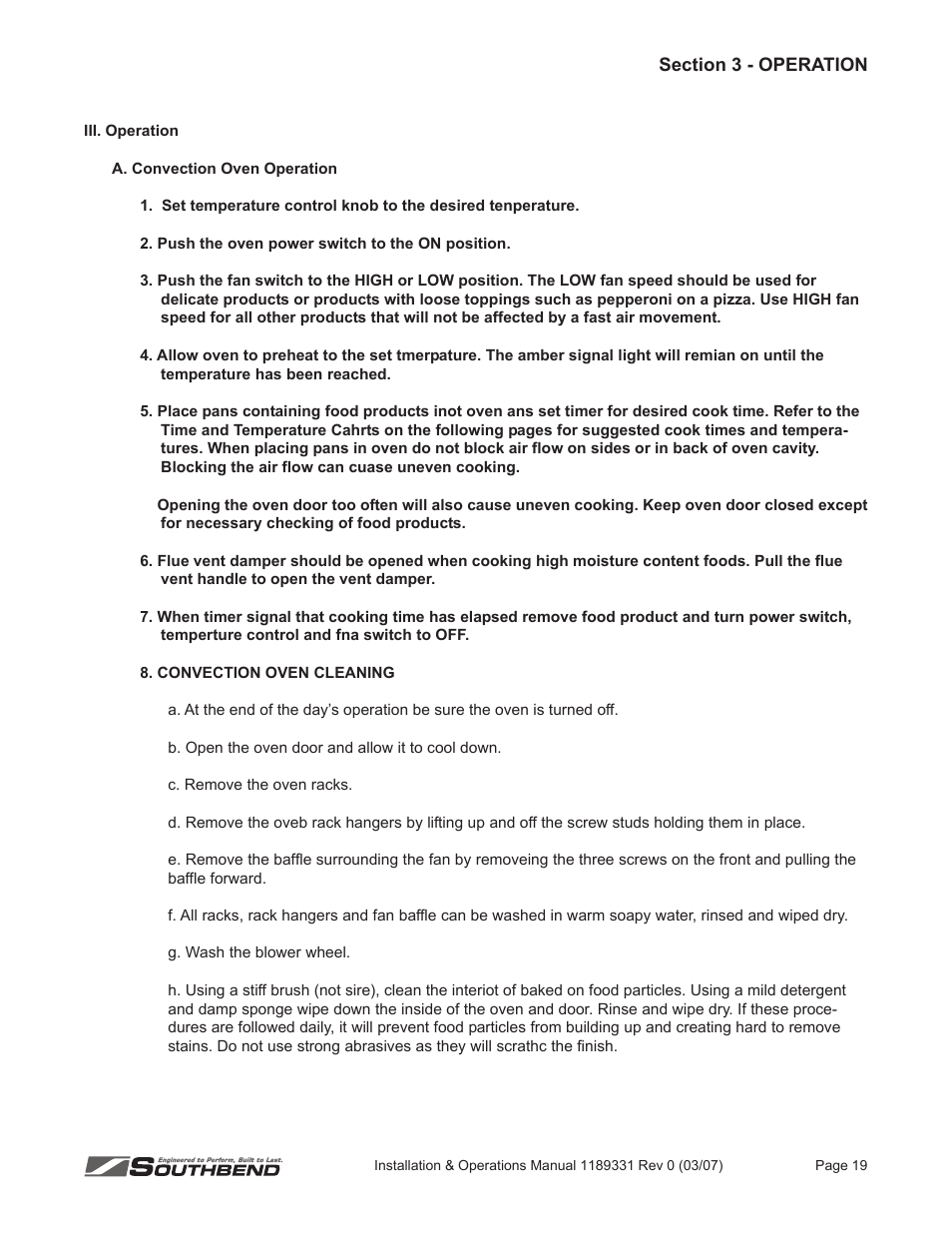 Southbend SE36 User Manual | Page 23 / 88