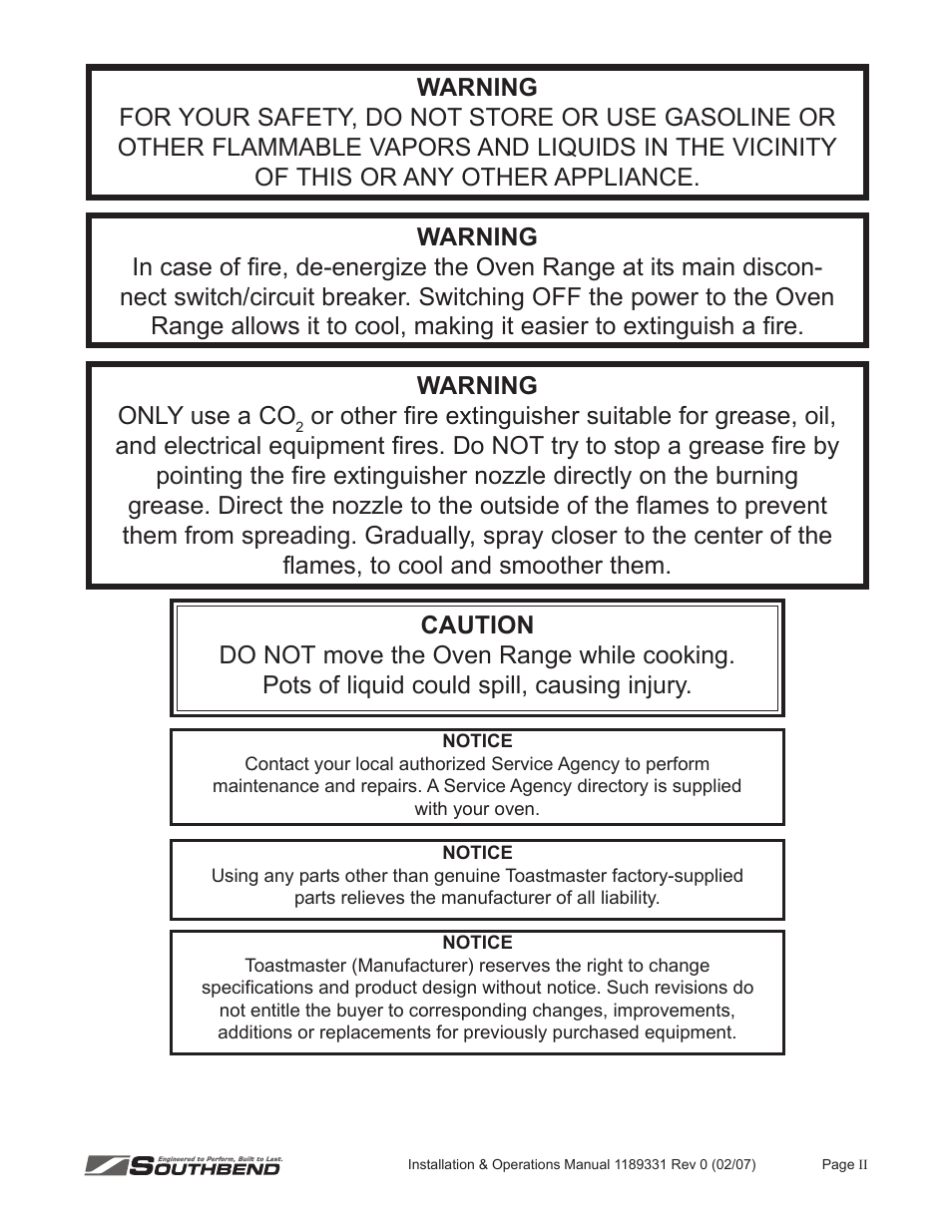 Southbend SE36 User Manual | Page 3 / 88
